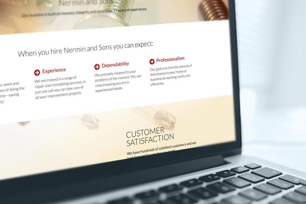 Nermin & Sons website about page