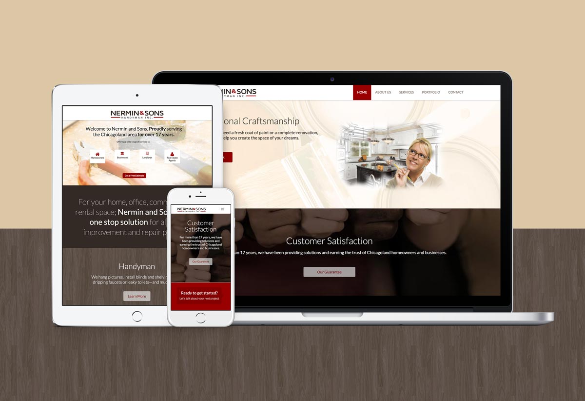 Nermin & Sons responsive website